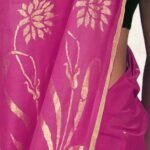 Venkatagiri Fine Cotton Pink Saree