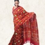Banjara Embroidery Red Saree