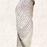Banjara Embroidery White Saree